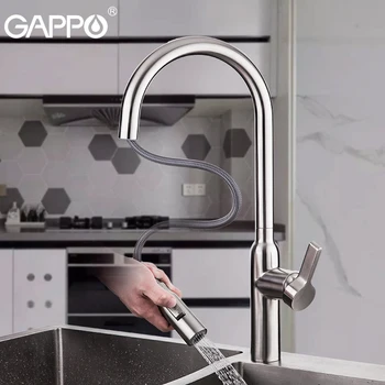 GAPPO de bucătărie din oțel inoxidabil robinete de apă de apă de la robinet mixer robinet flexibil bucatarie monocomanda punte montat torneira face anheiro