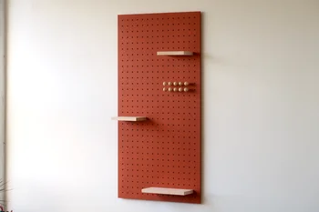 Pegboard - Etagere Perete modular-Portocaliu-de stocare Simple, decorative, talie 96 cm - Fabricat în Franța