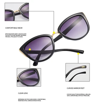 Noi Ochi de Pisica ochelari de Soare pentru Femei umbra pentru femei ochelari de soare moda Retro ochi de Pisică ochelari de Soare Femei UV400 Ochelari