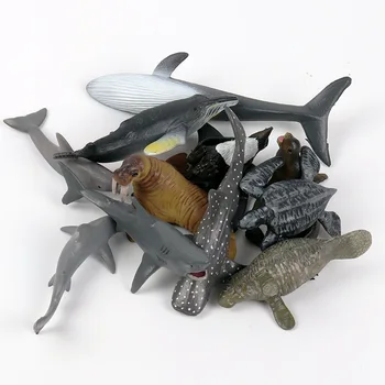 12buc/set Mini Realiste de Viață Mare, Animale Marine, Balene Rechin Model de Acțiune Figura PVC Animale de Învățare de Învățământ Jucării Pentru Copii