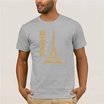 Imprimate T-shirt echipajul gât maneca scurta casual Paris cu Turnul Eiffel Aur franceză Franța Iubitorii de Modă Creative Graphic T-shirt