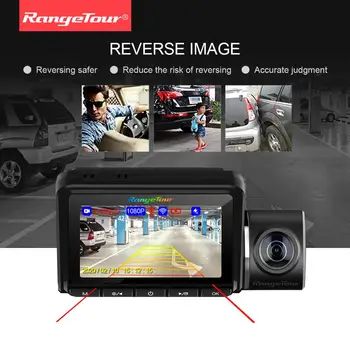 2 Camere Auto DVR WiFi ADAS Dash Cam Dual Lens 1080P+Suport 1080P Imagine Inversă Vehicul Camera Auto de Conducere Recorder