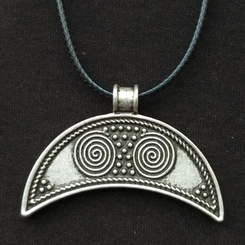 Slavă Lunula Pandantiv Fertilitate Bijuterii Pentru Femei Colier Vechi Viking Protecție Luna Talisman Amuletă