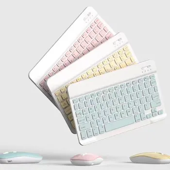 Lumina Mouse Keyboard Combo-Uri Portabil 7 Inch Tablet Pc Telefon Mobil Generale Tastatură Fără Fir Și Mouse-Ul