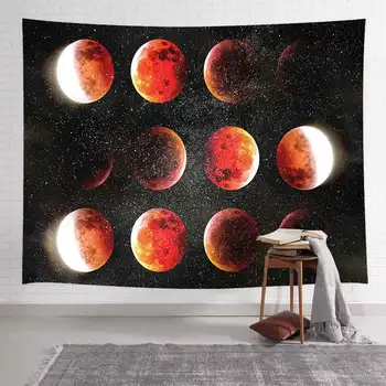 Simsant Luna Constelații Tapiserie Galaxy Eclipse Agățat de Perete tapet pentru Camera de zi Dormitor Dormitor Acasă Patura Decor