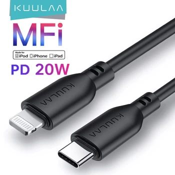 KUULAA Ifm USB de Tip C pentru Cablu Lightning pentru iPhone 12 11 Pro Max X XS 8 7 PD 20W C USB de Încărcare Rapidă Cablu de Date pentru Macbook Pro