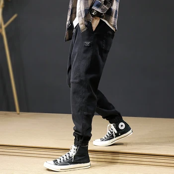 Moda Streetwear Barbati Blugi De Înaltă Calitate Vrac Îmbinat Designer Casual Harem Pantaloni Pantaloni Largi Picior Hip Hop Jogger Pants