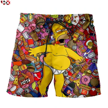 Vara Simpsons pantaloni Scurți Bărbați Imprimate 3D Anime Femei/Bărbați pantaloni Scurți Harajuku Streetwear Stil de pantaloni Scurți de Plajă Z221