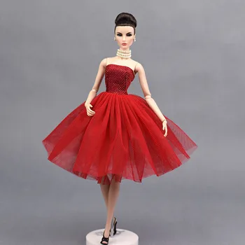 Papusa Rochii Doamnă Elegantă Rochie Neagră Pic Rochie de Seara Haine pentru Păpuși Barbie Pentru 1/6 BJD Papusa Cadou Papusa Accesorii Cadouri