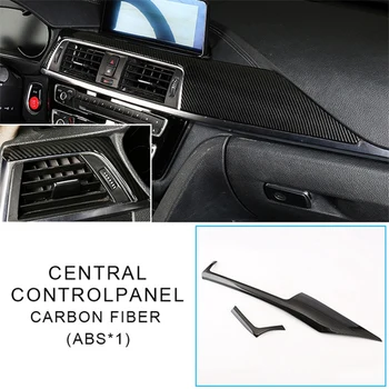 Aspect Fibra de Carbon Interior ABS Tapiterie Center Control Panel Ornamental pentru BMW F30 F32 F34 F33 F36 2013-2018