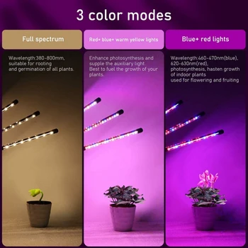 Spectru complet Fito Lampa de 80 De Led-uri Cresc Lumini cu Trepied Planta de Lumina Pentru Interior Vegetal de Flori Răsad