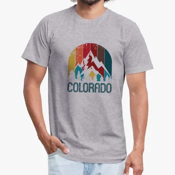 Casual Print T-shirt pentru Bărbați Moda de Vara cu Maneci Scurte O-gât de Bază Weekend Streetwear Sport Colorado Kawaii Grafic T Shirt de sex Masculin