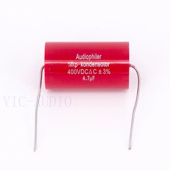 Audiophiler Mkp Condensator de 4.7 uf 400V DC 3% HIFI Febra Electrodeless Condensator Audio Condensator de Cuplare Frecvență Împărțirea 4.7 uf
