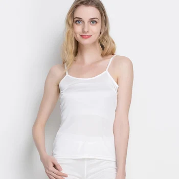 3pcs/multe Femei Mătase Camis mătase Naturală Solidă Bază Confortabil Silk tank topuri 2020 Primavara-Vara Tricou Bottom
