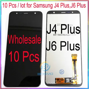 En-gros de 10 Buc / lot pentru samsung J4 Plus J415 J410 Ecran LCD Display cu Touch Digitizer Asamblare J6 Plus J610