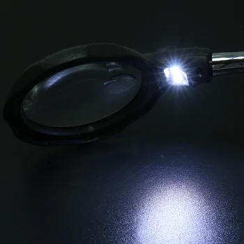 Sudare Lupa cu Lumina LED-uri 3.5 X-12X obiectiv Suplimentar Clip Lupă Desktop Mărire a Treia Mână de Lipit, Instrumentul de Reparare
