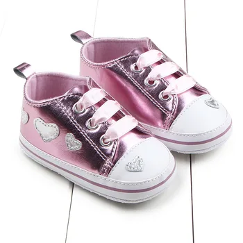 Inima în Formă de Nou-născut Adidasi Copii fete Dantela-up Pantofi de Piele Activ Minunat Zapatos Bebe Pantofi de Copil Infantil Sapatos