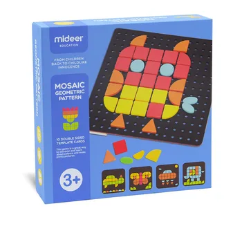 Mideer Puzzle Jucarii pentru Copii cu forme Geometrice Puzzle Mozaic ABS Vechi Interactive, Jucarii Creative, Jucarii Educative pentru Copii Cadouri 3-7Y
