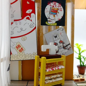 DIY casă de Păpuși în Miniatură Cameră Caseta Handmade Model Asamblat Jucarii Pentru Copii Cadou de Crăciun Casă de Lemn Casă de Păpuși Mobilier Kit