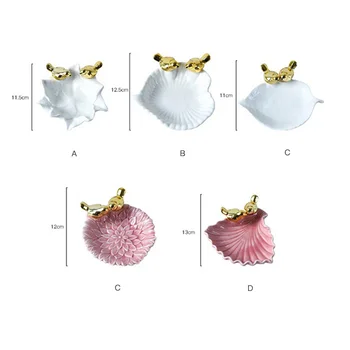 Nordic Mini Tava De Stocare Pasăre Model Ceramice Afișare Bijuterii Inel Brățară Veselă Snacks-Uri Decor Acasă Tava Meserii