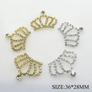 Noi 5pcs/set 36*28MM Stras Coroana pentru Meserii Cuțit de Diamant Snap Butoane pentru Imbracaminte Scrapbooking Păr Panglica Decor