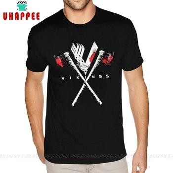 Mâneci Scurte Gât Rotund Din Bumbac Vikingii Logo Tricou Conveniency Lui S Shirt