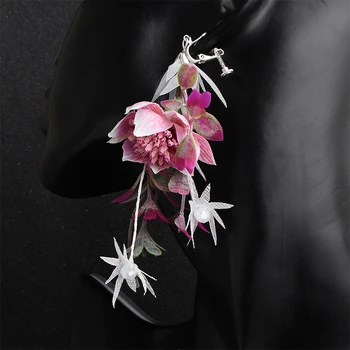 Miallo mai Nou Moda Artificiale Flori Violet de Mireasa, Cercei Mireasa domnisoarele de Onoare Cercel Cercei pentru Femei