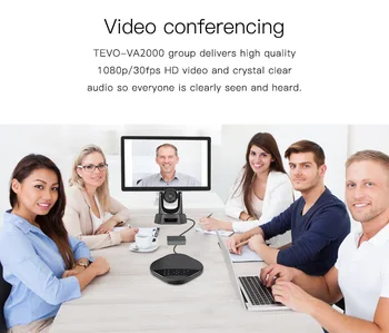 VA2000E Toate într-o Video-conferință soluție 3x zoom aparat de Fotografiat USB Cu difuzor și HUB se Conecteze la extinderea 2 microfoane 128° FOV