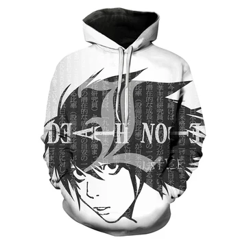 Death Note 3D printed hanorac barbati cu maneca lunga de toamna primavara casual hoodie top boy tricou sport hanorac cu gluga pentru barbati