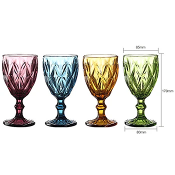 Vin Cupe de Sticlă Multicolore Sculptate Pahar de Whisky Pahare de Vin Rosu 300ML Petrecere de Nunta, pahare de Sampanie, Restaurantul-Bar de Instrumente de Acasă