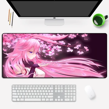 Mare de Jocuri Anime Mouse Pad Gamer Roz Fata Sexy Yae Sakura XL MousePad Grande Personalizata de Cauciuc, Birou pentru Laptop Pad Tastatură