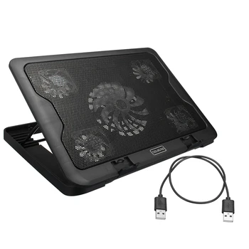 5V 5 Ventilatoare cooler pentru Laptop USB Răcire Pad Reglabil Cooler cooling pad pentru Laptop Notebook cu lumini LED-uri