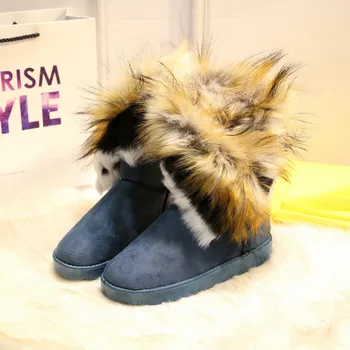 Mstacchi Femei Iarna Zapada Ghete 2020 Nou Design Fund Plat De Pluș În Țină De Cald Non-Alunecare Clasice Doamnelor Pantofi Botas Para Mujer