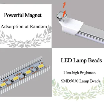 USB LED Lumina Bar DC 5V 15 24 48LEDs LED Rigide, Benzi cu LED Lumini de Lectură Lampă de Masă 18cm 35cm Pentru Dulap de Bucatarie Dulap Iluminat
