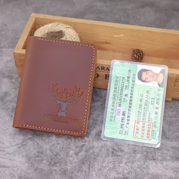 Personalizate Vintage Handmade din Piele Titularul Cardului de Credit, Permis de conducere Carte de Identitate Portofel Minimalist Cardului 8.5*10.5 CM