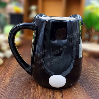 500ML de Animale Drăguț 3D Panda Vaca Ceașcă de Cafea de Capacitate Mare Parte Ceramica Pictat Desene animate micul Dejun Lapte cu Cana și Cupe Transport Gratuit