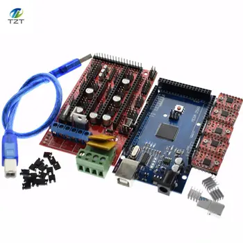 1buc Mega 2560 R3 pentru Arduino + 1buc RAMPE 1.4 Controller + 5pcs A4988 pas cu pas Modul de Driver 3D Printer kit-ul Reprap MendelPrusa
