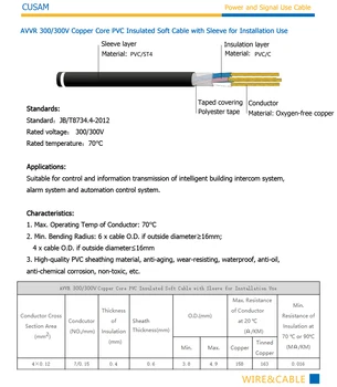 ANPWOO 15M 20M 30M 50M AVVR 4 Core Sârmă 4*0.12 fir de Cupru pentru Cablu Video Interfon, Video interfon Sonerie, Interfon Cablu