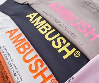Cel mai bun Versiunea 1:1 Ambuscadă Logo-ul Imprimat Femei Barbati tricouri tricouri Hip-hop Streetwear Barbati din Bumbac tricou