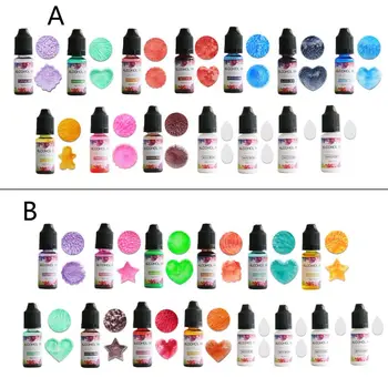 14 Culori 10ML Arta de Cerneală Alcool Rasina de Pigment Kit de Rășină Lichidă Colorant Vopsea de Cerneală de Difuzie UV Rășină Epoxidică a Face Bijuterii
