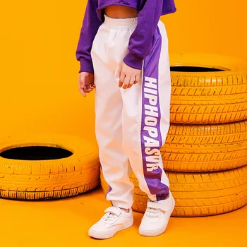 Jogger Pantaloni pentru Fete Kid Cool Hip Hop Îmbrăcăminte Jazz Dans Costum de Haine Purta