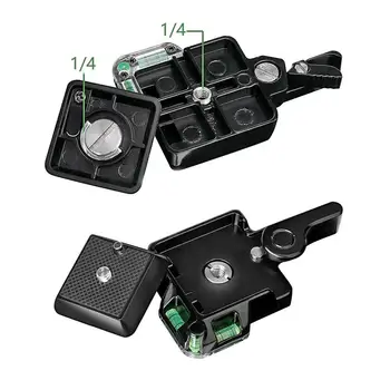 QR40 Camera Video Trepied, Monopied Cap de Minge de Eliberare Rapidă Placă de Durabilitate și Portabilitate din Aliaje de Aluminiu pentru DSLR Cam