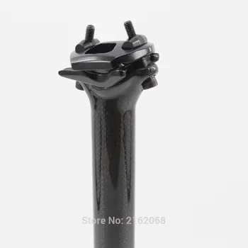 Cel mai nou Drum Montan bike 3K plin fibra de carbon biciclete seatpost MTB 5mm offset 25.4/27.2/30.8/31.6/33.9/34.9*350/400mm