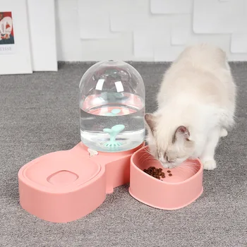 PSM Cat Fântână de Apă 2L Castron de Plastic Cat Food Dispenser Fantana pentru Pisici Bautor pentru Pisici Automată Pet Feeder Accesorii