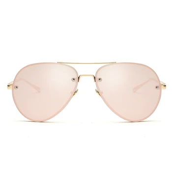 Peekaboo moda ieftine ocean ochelari de soare fumurii, lentile galben, roz, cadru metalic ochelari de soare femei bărbați UV400 gafas de sol