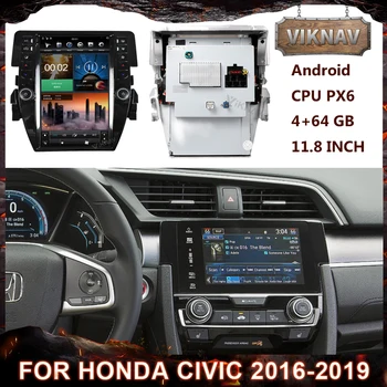 11.8 inch Android Radio auto Navigație GPS pentru Honda Civic 2016-2019 autoradio Tesla ecran auto audio player multimedia