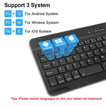 Mini Tastatura Wireless Bluetooth Tastatură Pentru iPad Tableta Telefon Cauciuc Taste Reîncărcabilă Tastatură Pentru IOS Android Windows Pad