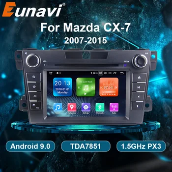 Eunavi 2 din masina radio player multimedia pentru Mazda CX-7 CX 7 CX7 2007-Auto dvd cd Android 9.0 unitate 2din navigatie GPS