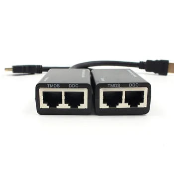 HDMI Peste RJ45 CAT5e CAT6 LAN Ethernet Balun Repetor Extender Până la 100ft 1080P