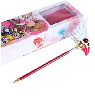 Anime Cardcaptor Sakura Star Luna Bagheta Aliaj de Zinc Prop Cosplay Armă Reglabil de Aur Desene animate Figura Model de Halloween Cadou 52cm